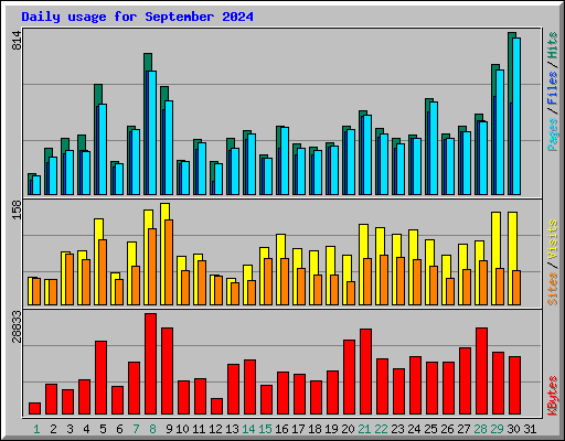 Daily usage for September 2024