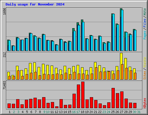 Daily usage for November 2024