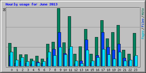 Hourly usage for June 2013