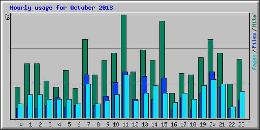 Hourly usage for October 2013