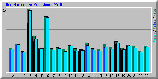 Hourly usage for June 2015