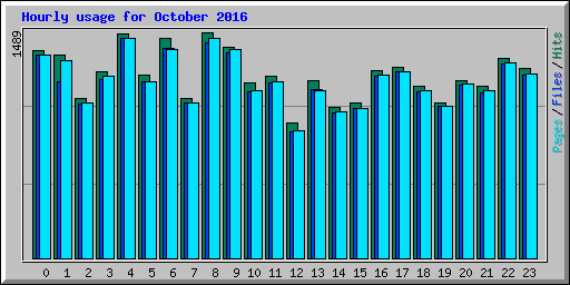 Hourly usage for October 2016