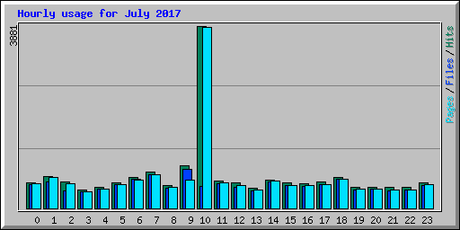 Hourly usage for July 2017