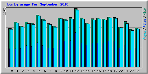 Hourly usage for September 2018