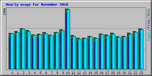 Hourly usage for November 2018