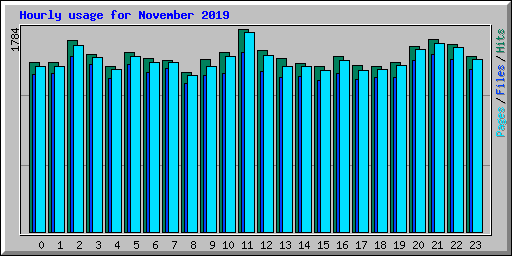 Hourly usage for November 2019