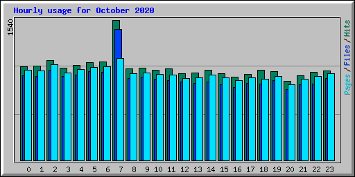 Hourly usage for October 2020