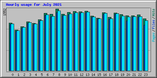 Hourly usage for July 2021
