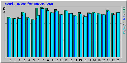 Hourly usage for August 2021
