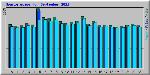Hourly usage for September 2021