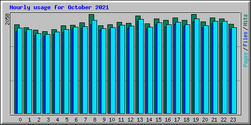 Hourly usage for October 2021
