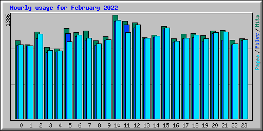 Hourly usage for February 2022