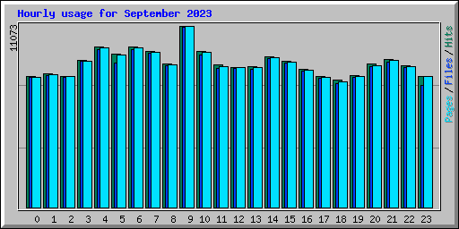 Hourly usage for September 2023
