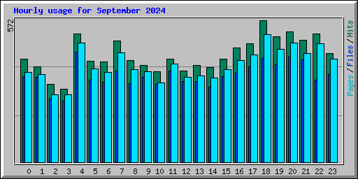 Hourly usage for September 2024
