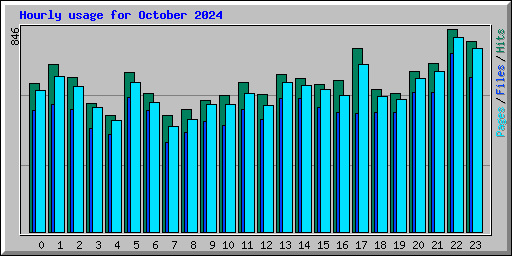 Hourly usage for October 2024